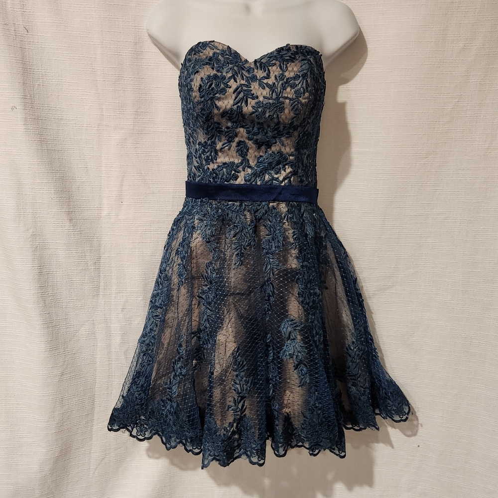 Blue Lace Party Dress